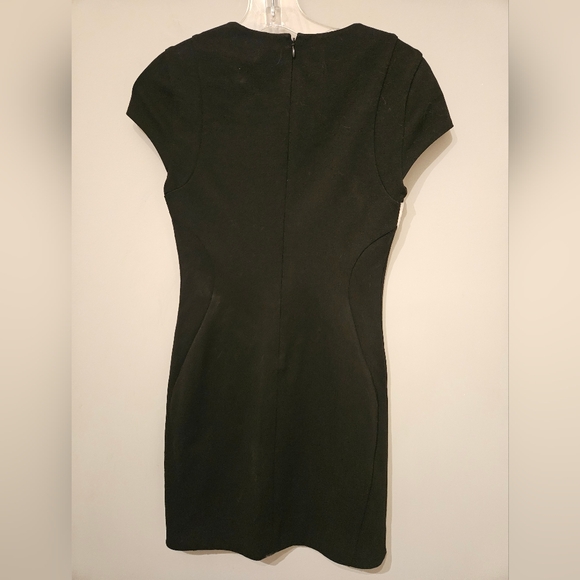 DIANE VON FURSTENBURG Pele Dress White Eyelet Lace Black Ponte Bodycon Office - Picture 5 of 10